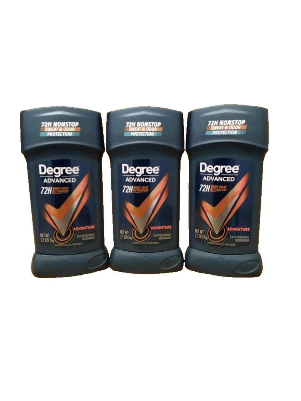 Degree Advanced 72H Protection Antiperspirant Deodorant Adventur 2.7oz PACK OF 3